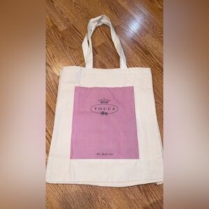 NWOT Tocca Pink Canvas Large Tote Bag